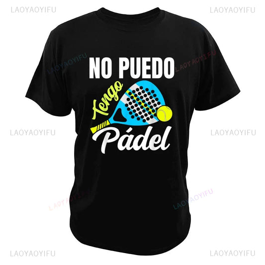 T-shirt Padel Drôle En Coton – Coupe Décontractée